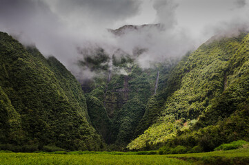 Bras d'Anette waterfall at Reunion Island