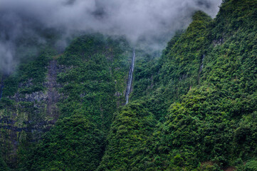 Bras d'Anette waterfall at Reunion Island