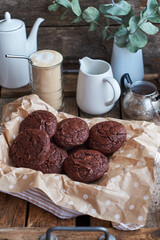 chocolate cookies and coffee