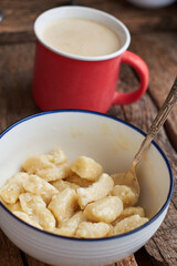 lazy curd dumplings. Gnocchi