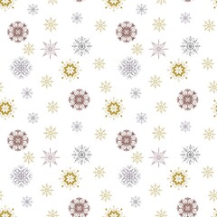 seamless pattern with snowflakes