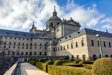 Royal Site of San Lorenzo de El Escorial - Madrid - - obrazy, fototapety, plakaty