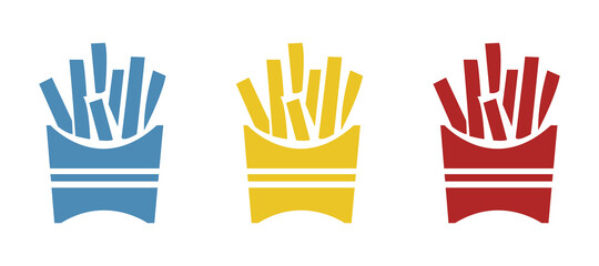 fast food icons, vector illustration