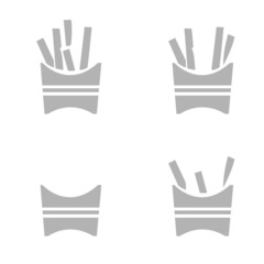 fast food icons, vector illustration