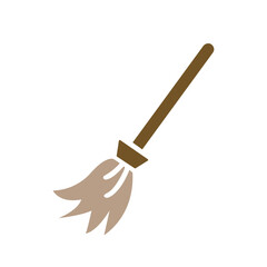 broom icon, on a white background, vector illustration