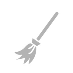 broom icon, on a white background, vector illustration