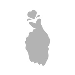 hands clicking fingers and heart, vector illustration