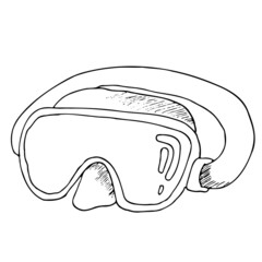 Hand drawn happy summer mood objects. Vector sketch. Summer objects drawing doodle