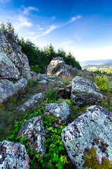 Arête granitique de Chiroubles, Beaujolais, France