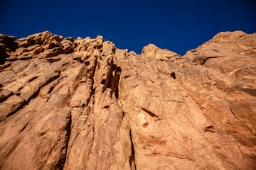 Fototapeta premium Egypt, view of Mount Moses on a bright sunny day