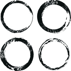 Set of circle stamp. Sample stamps without text. Element isolated. Editable color.