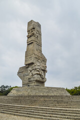 Obraz premium GDANSK, POLAND, 19 AUGUST 2018: The monument of the Westerplatte, the place where World War II began