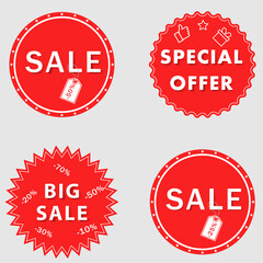 set of stickers, discount sticker, special offer
