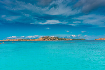 Amazing crystal clear waters of Maddalena Archipelago, Sardinia Italy