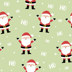 Funny Santa Claus - seamless pattern. Vector