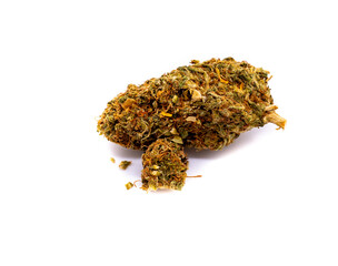 Cannabis isolated on white background