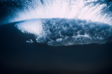Ocean power wave and barrel underwater