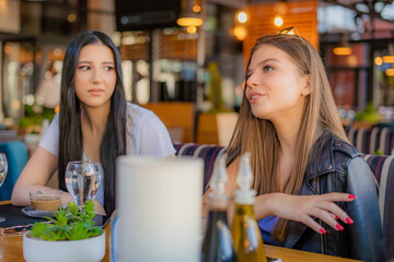 Talking while enjoying their time together