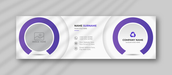 Email signature template design | email footer | personal social media cover