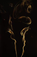 smoke on black