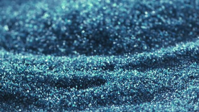 beautiful slow motion of crystal sand bursting