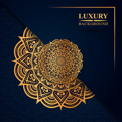 Luxury mandala background with golden arabesque pattern arabic islamic east style .decorative mandala for print, book cover, banner design, business card greeting card, and poster design