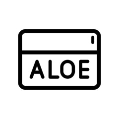 Aloe vera pixel perfect linear icon