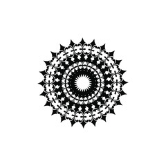 
unique black and white mandala art design