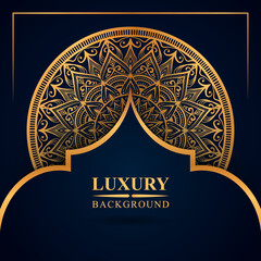 Luxury mandala background with golden arabesque pattern Arabic Islamic east style.decorative mandala for print, book cover, banner design, business card greeting card, and poster design.