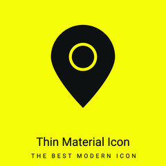 Big Map Locator minimal bright yellow material icon