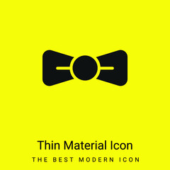 Bow minimal bright yellow material icon