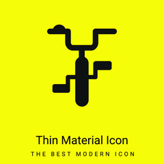 Bicycle minimal bright yellow material icon