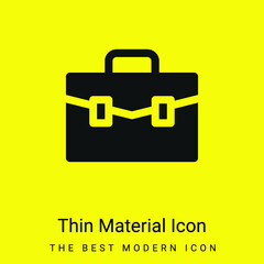 Briefcase minimal bright yellow material icon