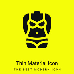 Body minimal bright yellow material icon