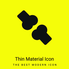 Bone minimal bright yellow material icon