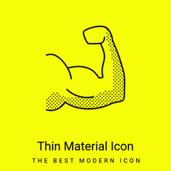 Biceps minimal bright yellow material icon