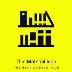 Bookshelf minimal bright yellow material icon