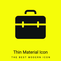 Briefcase minimal bright yellow material icon