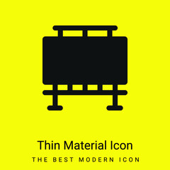 Billboard minimal bright yellow material icon