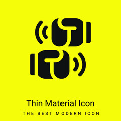 Boxing minimal bright yellow material icon