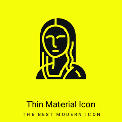 Art minimal bright yellow material icon