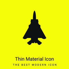 Airplane minimal bright yellow material icon