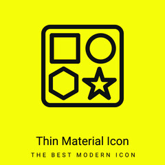 Baby Shape Box Toy minimal bright yellow material icon