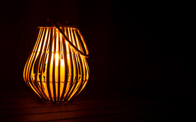 Flame from a lit candle