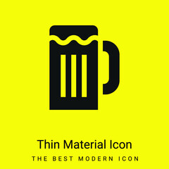 Beer Mug minimal bright yellow material icon