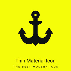 Anchor minimal bright yellow material icon