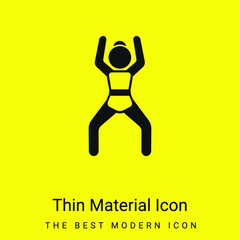 Arms Up Position minimal bright yellow material icon