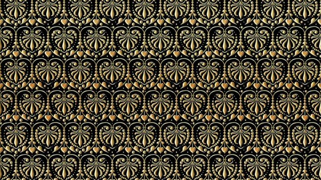 Imperial pattern. Golden animated ornament.
