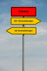 Corona, Veranstaltungen, Wegweiser