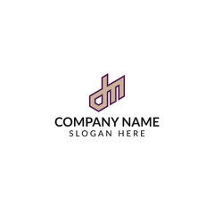 Letter DM modern logo design
